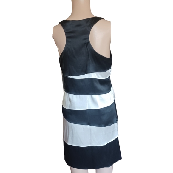 Karlie Womens Sleeveless Silk Pencil Sheath Dress Ruffled Tiers Size Small - Picture 9 of 10